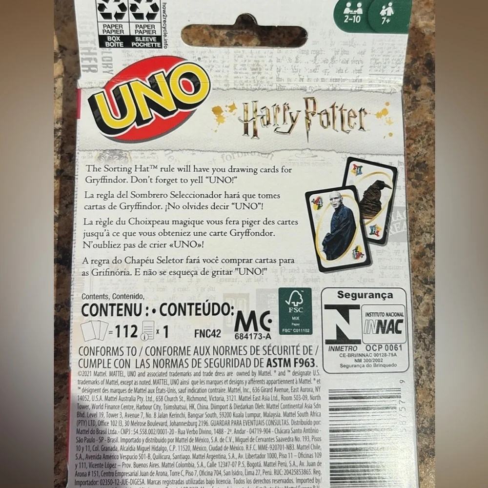 Wizarding World UNO Harry Potter Card Game | NWOT